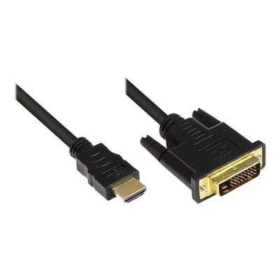 Product Καλώδιο HDMI Good Connections HDMI-pcs.-DVI-D 24+1 pcs. Black 1m base image