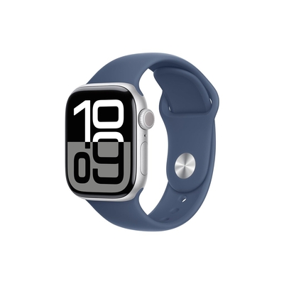 Product Smartwatch Apple Watch 10 Cell. 42mm Silver Alu (Denim Sport Band) S/M base image