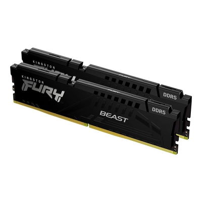 Product Μνήμη RAM Σταθερού DDR5 64GB 6000 CL30 Kingston KIT (2x32GB) FURY Beast XMP retail base image