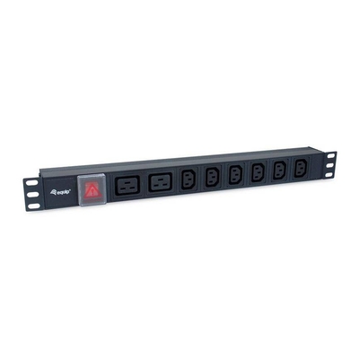 Product Πολύπριζο Equip 19"(1HE)8-way IEC C20 1.8m Alu. Sch base image