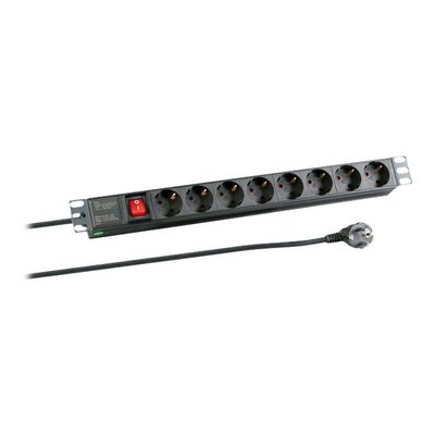 Product Πολύπριζο EFB 19" 1HE 8xCEE 7/3 with switch,Alu,sw base image