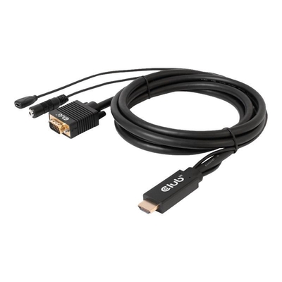 Product Καλώδιο HDMI Club 3D HDMI+Micro-USB-Female > VGA+3,5mm 2m St/Bu retail base image