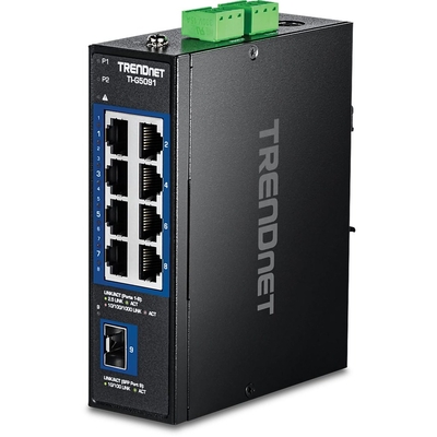 Product Network Switch Trendnet 9-Port Industrial 2.5G DIN-Rail with 10G SFP base image