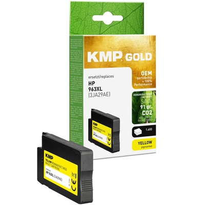 Product Μελάνι Συμβατό KMP yellow w/ HP 3JA29AE 963 XL base image