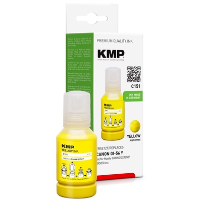Product Μελάνι Συμβατό KMP C151 yellow with Canon GI-56 Y base image