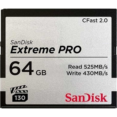 Product Κάρτα Μνήμης CF 64GB SanDisk 2.0 VPG130 Extreme Pro SDCFSP-064G-G46D base image