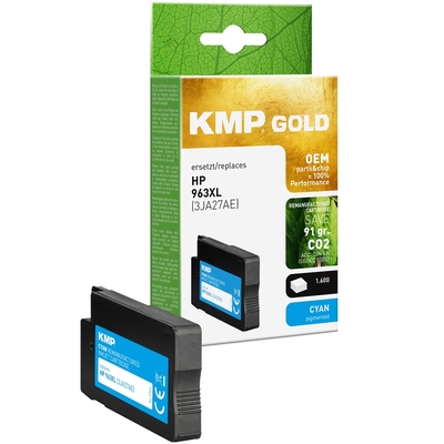Product Μελάνι Συμβατό KMP cyan w/ HP 3JA27AE 963 XL base image