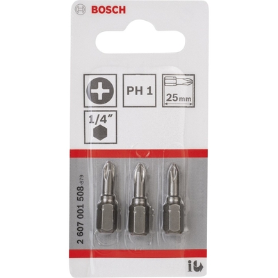 Product Σετ Μύτες Bosch 3pcs PH Screwdriver Bit PH1 XH 25mm base image