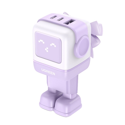 Product Φορτιστής Πρίζας UGreen Uno RG 65W 3-Port GaN Fast EU purple base image