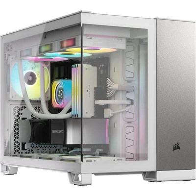 Product Κουτί Η/Υ Corsair 2500X - mid - micro ATX White/Satin Gray Aluminum base image