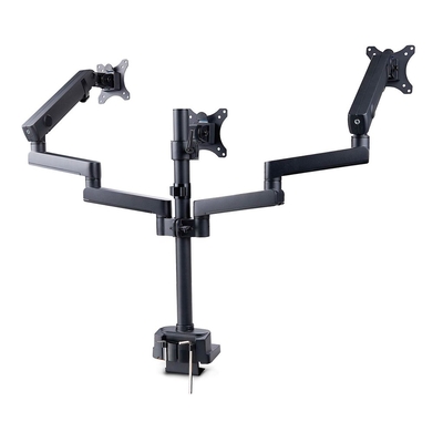 Product Βάση Monitor StarTech Triple 3x 27in VESA 75x75/100x100, Tool-Less C-Clamp/Grommet Black base image