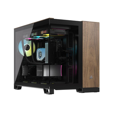 Product Κουτί Η/Υ Corsair 2500X - mid - micro ATX Black/Walnut Wood base image