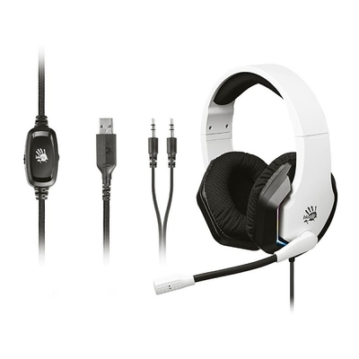 Product Ακουστικά Gaming A4 Tech Bloody G260p USB+AUX3.5 Λευκά base image
