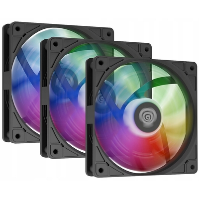 Product Case Fan 12cm Genesis Oxal 120 ARGB Μαύρος - Σετ 3 τεμαχίων base image