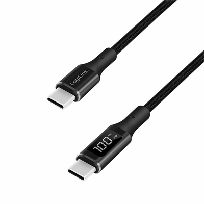 Product Καλώδιο USB-C Logilink 1.0m Μαύρο base image