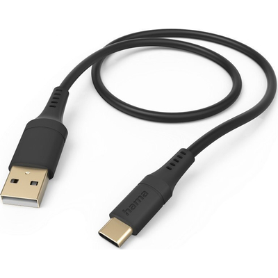 Product Καλώδιο USB-A Hama Flexible 1.5m Μαύρο base image