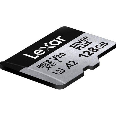 Product Κάρτα Μνήμης microSDXC 128GB Lexar Professional SILVER Plus UHS-I A2 V30 U3 4K base image