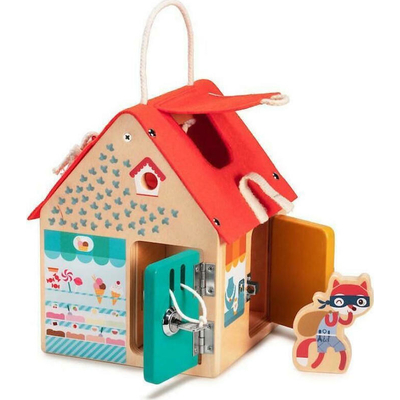 Product Ξύλινο Παιχνίδι Lilliputiens Λαχανιασμένος Αλεπού - Σπίτι με Κλειδαριές base image