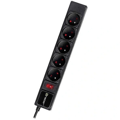 Product Πολύπριζο Ασφαλείας Tracer PowerGear 5m 5 υποδοχών Μαύρο base image