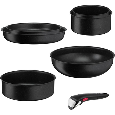 Product Σετ Μαγειρικών Σκευών Tefal Ingenio Black Stone L3998702 7τμχ Μαύρο base image
