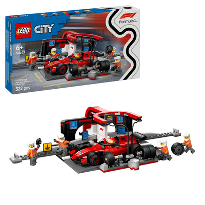 Product Lego City 60443 F1 Pit Stop και Μηχανικοί με Ferrari base image