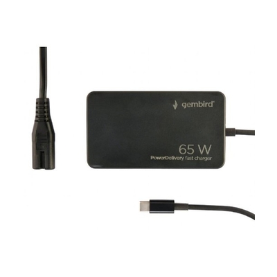 Product Φορτιστής Laptop 65W Gembird Power Delivery, GaN, USB-C base image