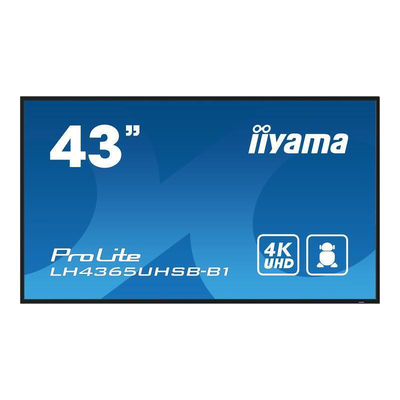 Product Public Display 43" Iiyama LED ProLite LH4365UHSB-B1 - 109 cm - 3840 x 2160 4K base image