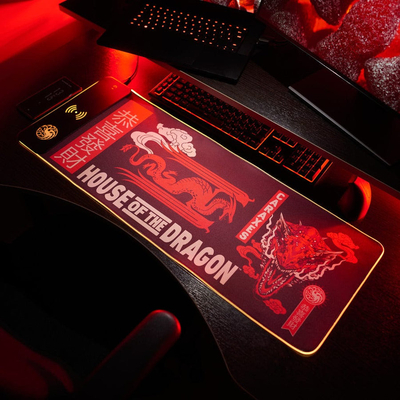 Product Mousepad Numskull House of Dragons + wireless Charge 30x80cm base image