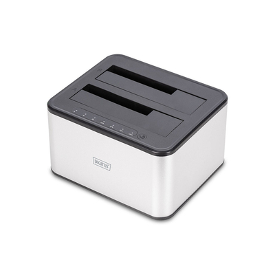 Product Docking Station Digitus USB ->2x 2,5"/3,5" SATA HHD, SSD silver base image