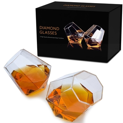 Product Ποτήρια Mad Monkey - Whiskey "Diamond" (set of 2) transparent base image
