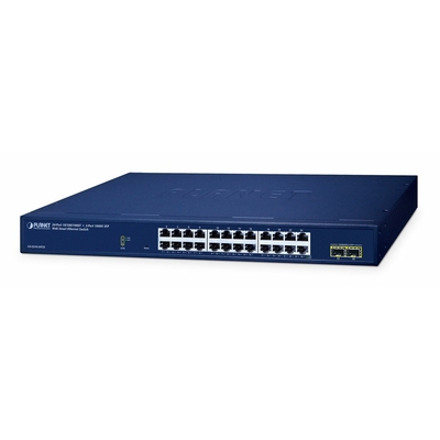 Product Network Switch Planet 24-Port Web Smart GS-2210-24T2S base image