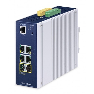 Product Network Switch Planet Industrial L2+ 4-Port Managed TSN TSN-5225-4T2 base image