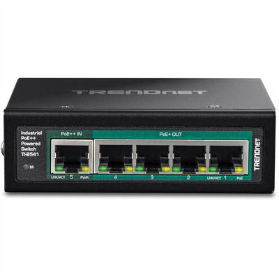 Product Network Switch Trendnet 5-Port Gigabit PoE++ Powered Managed PoE PT base image