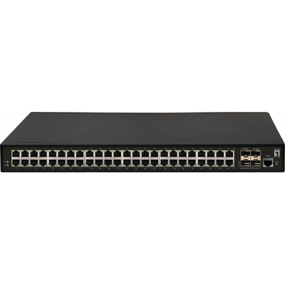 Product Network Switch LevelOne 48x GE GTL-5291 4x10GSFP+19" base image