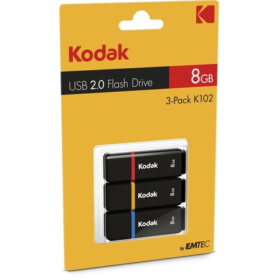 Product USB Flash 8GB Kodak USB2.0 K100 P3 3xpack base image
