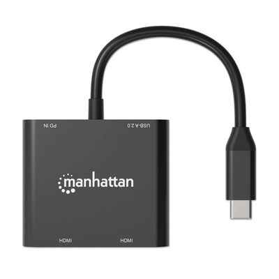 Product Αντάπτορας USB Manhattan USB-C PD on Dual-HDMI-Monitor 4K 60Hz base image