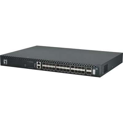 Product Network Switch LevelOne 26x GE XQS-3126 2x40/100GbE 19" 185W 24xPoE base image