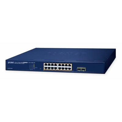 Product Network Switch Planet 16-Port Poe+ Web Smart GS-2210-16P2S base image