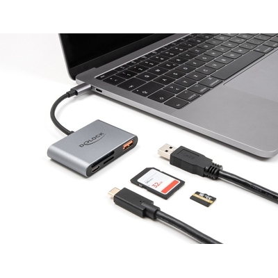 Product Card Reader Delock USB-C for SD and Micro SD Speicherkarten base image