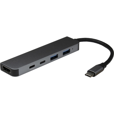 Product Docking Station Inter-Tech Argus H-469-01 5in1 USB-C,HDMI 4K,PD100W base image