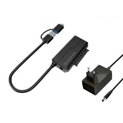 Product Αξεσουάρ Σκληρών Δίσκων Conceptronic USB-C -> SATA adapter 2.5/3.5" black base image