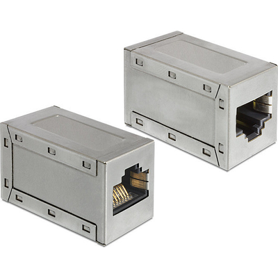 Product Αξεσουάρ Δικτύου Delock RJ45 Adapter RJ45 -> RJ45 F/F Cat6 shielded base image