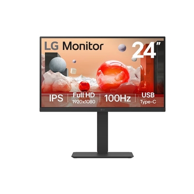 Product Monitor 24" LG 24BA750-B Full HD HDMI DP DaisyChain IPS Black 16:9 base image