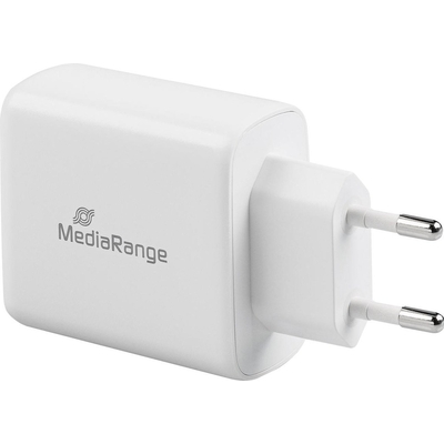 Product Φορτιστής Πρίζας MediaRange 43W 2-Port 1x USB-A/1x USB-C GaN, White base image