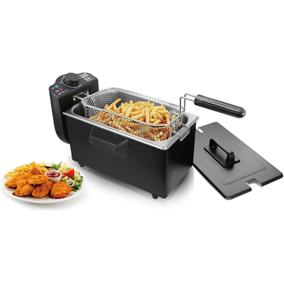 Product Φριτέζα Λαδιού Emerio deep fryer, cold zone, 3L, thermostat, BPA-free, black. base image