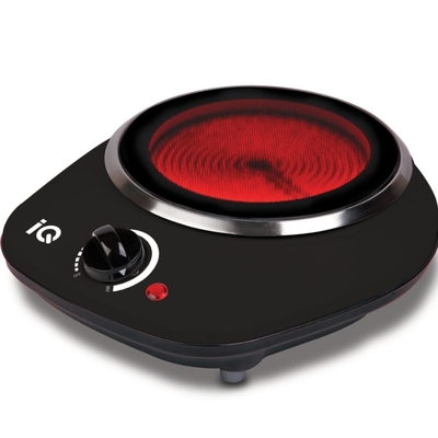 Product Κεραμική Εστία Μονή IQ Kc-1242 Black(Ανοιχτή/Ταλαιπωριμένη Συσκευασία) base image