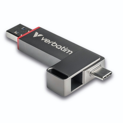 Product USB Flash 256GB Verbatim Dual QuickStick USB-A/C 3.2 Gen1 32041 base image