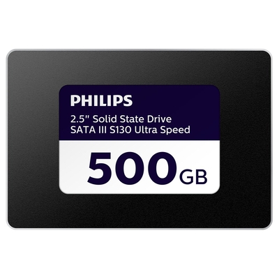 Product Σκληρός Δίσκος SSD 500GB Philips Internal 2.5 SATA III S130 Ultra Speed base image