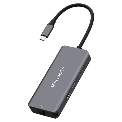 Product Docking Station Verbatim Type-C Essentials Multi 6 Port with RJ45 32157 base image