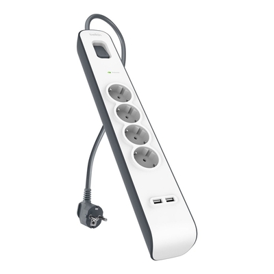 Product Πολύπριζο με USB Belkin Surge Prot. 4outlet 2xUSB-A, 2m BSV401vf2M-V2 base image